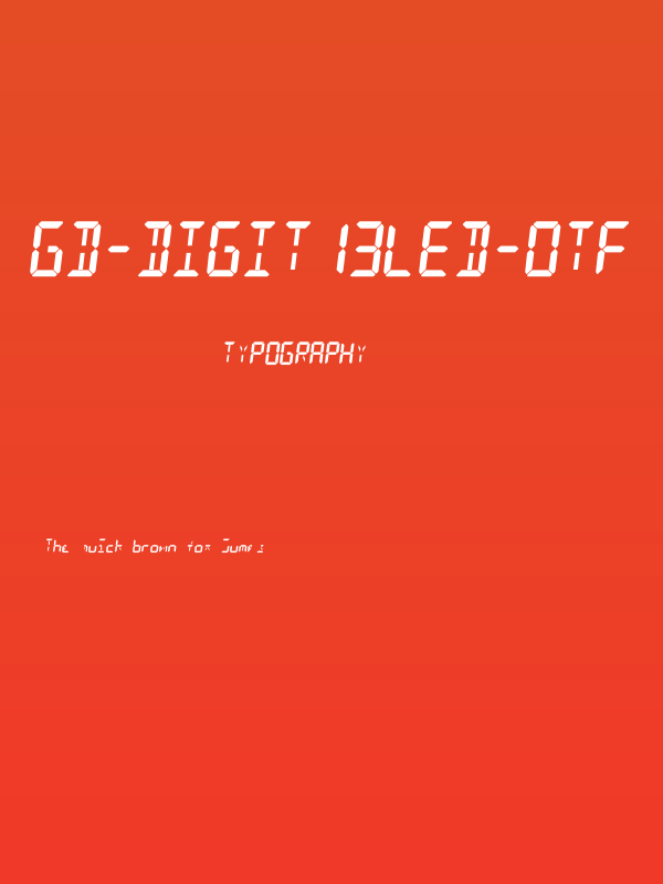 GD-Digit13LED-OTF Poster