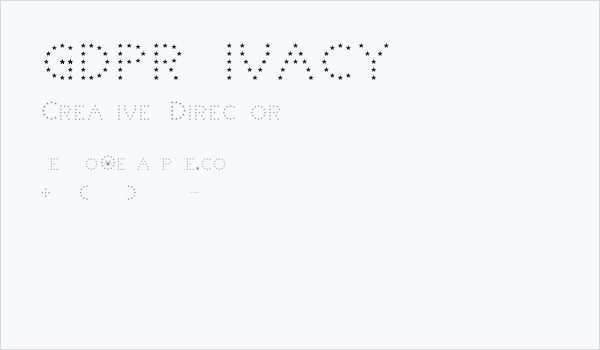 GDPR IVACY Business Card
