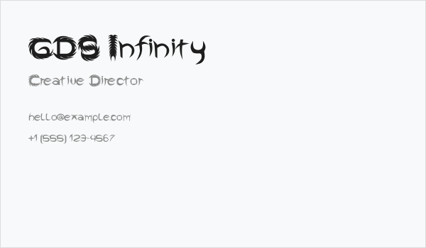 GDS Infinity Business Card