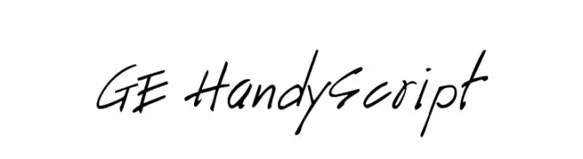 GE HandyScript  नि: शुल्क फ़ॉन्ट्स डाउनलोड