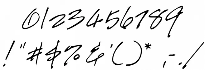 GE HandyScript Font OTHER CHARS