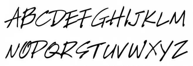 GE HandyScript خط أحرف كبيرة