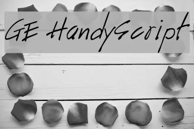 GE HandyScript Font examples