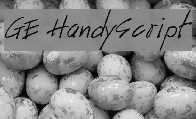GE HandyScript Font examples