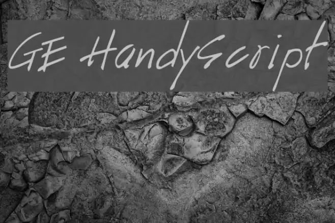 GE HandyScript Font examples