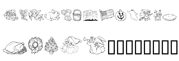 GE Holiday Sampler Font LOWERCASE
