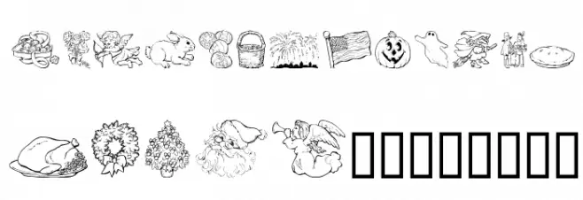GE Holiday Sampler 字体 小写
