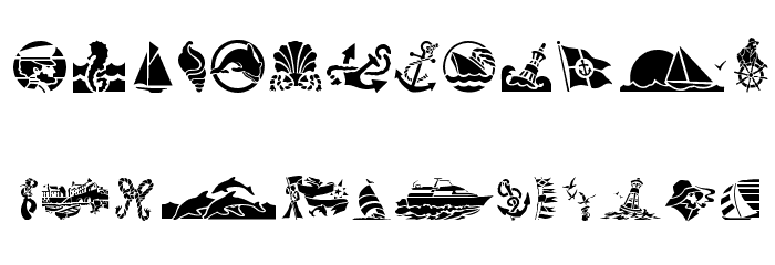 GE Nautica Font LOWERCASE