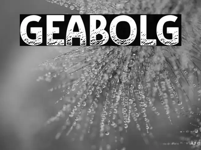 GEABOLG Font examples