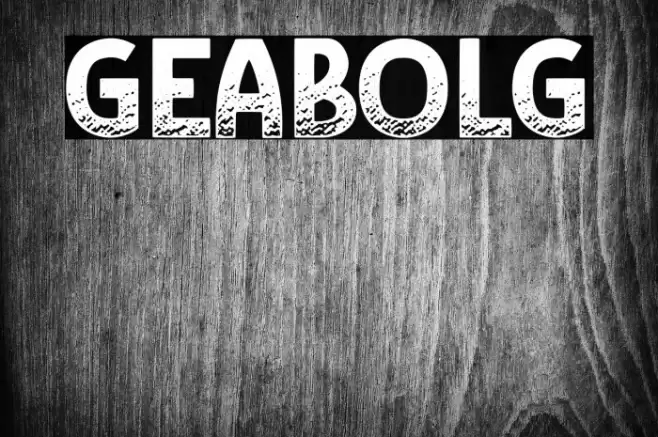 GEABOLG Font examples