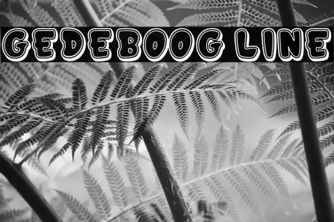 GEDEBOOG LINE Font examples