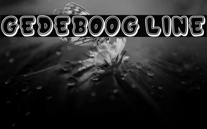 GEDEBOOG LINE Font examples