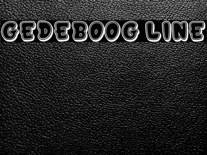 GEDEBOOG LINE Font examples