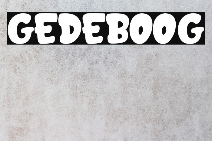 GEDEBOOG Font examples