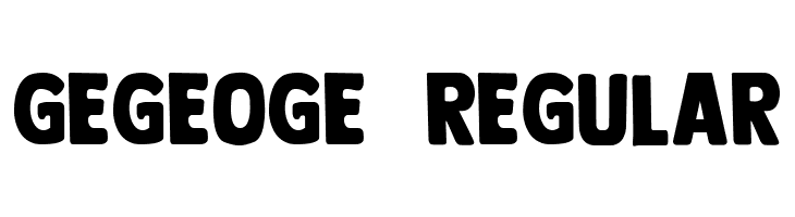 GEGEOGE  Regular  baixar fontes gratis