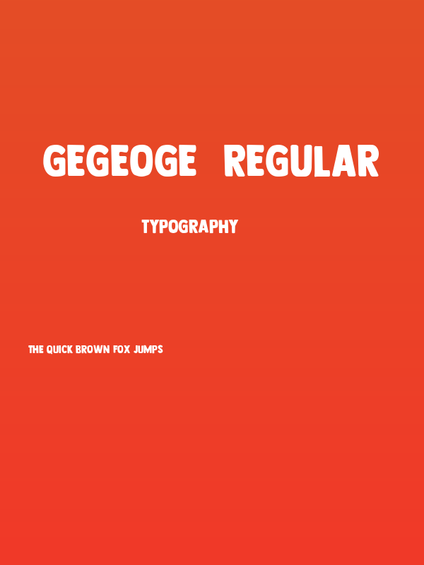GEGEOGE  Regular Poster