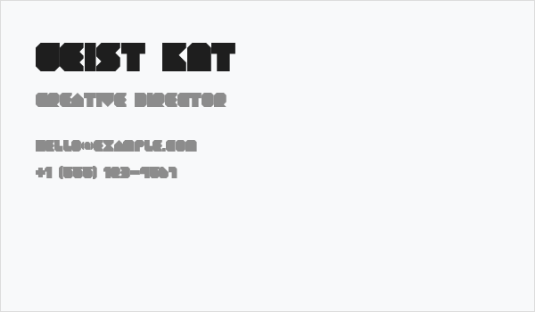 GEIST KNT Business Card