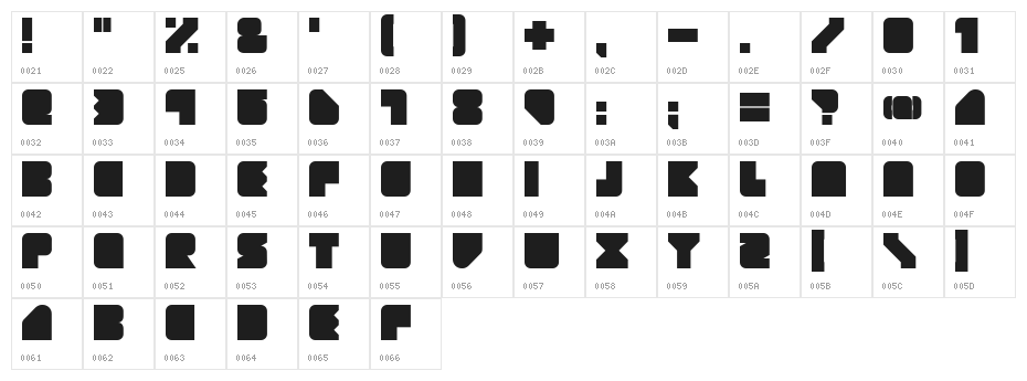 GEIST RND Character Map
