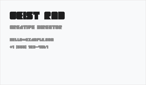 GEIST RND Business Card