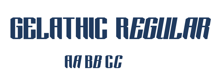 GELATHIC Regular Font Preview
