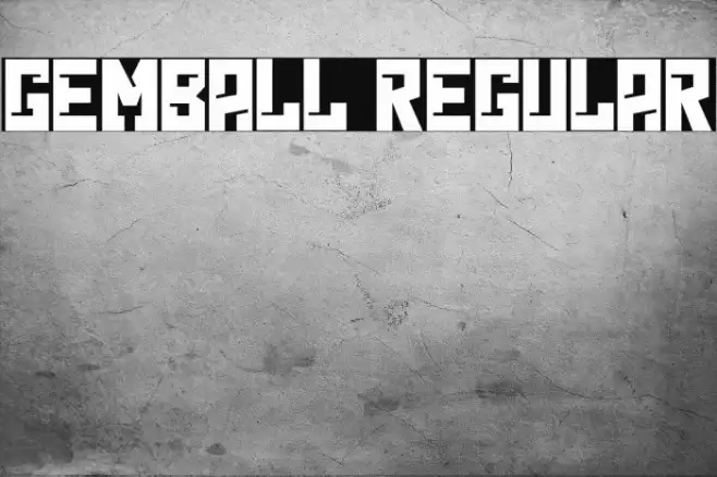 GEMBALL Regular خط examples