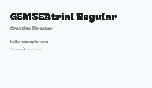 GEMSEAtrial Regular Business Card