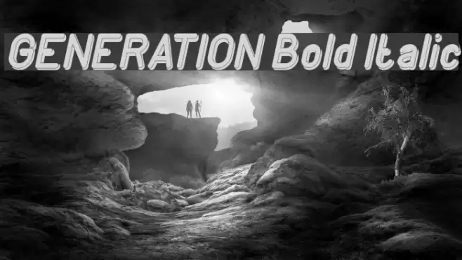 GENERATION Bold Italic Font examples