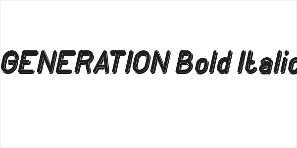 GENERATION Bold Italic Logo