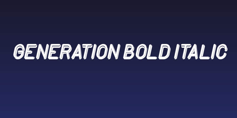 GENERATION Bold Italic Social Header
