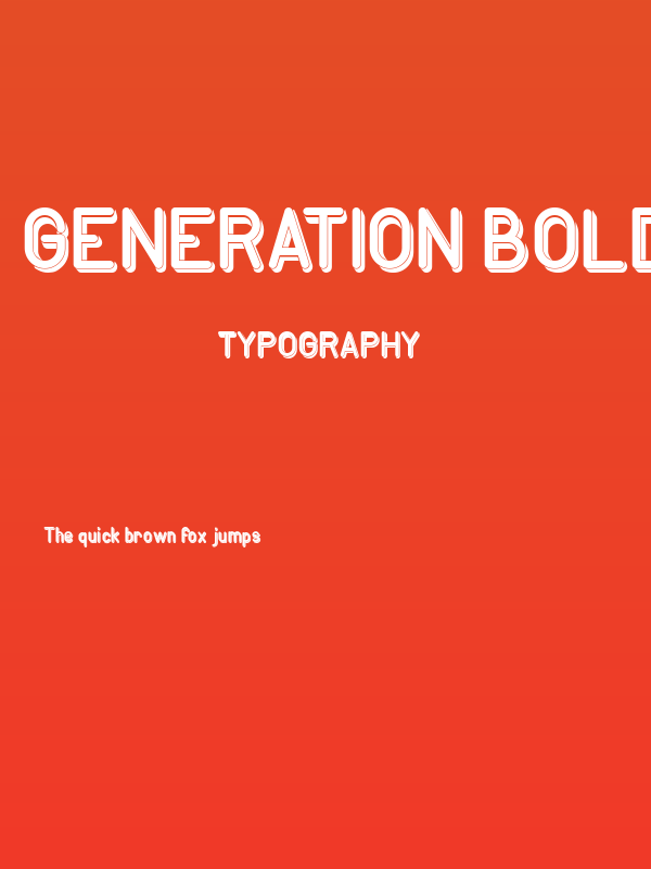 GENERATION Bold Poster