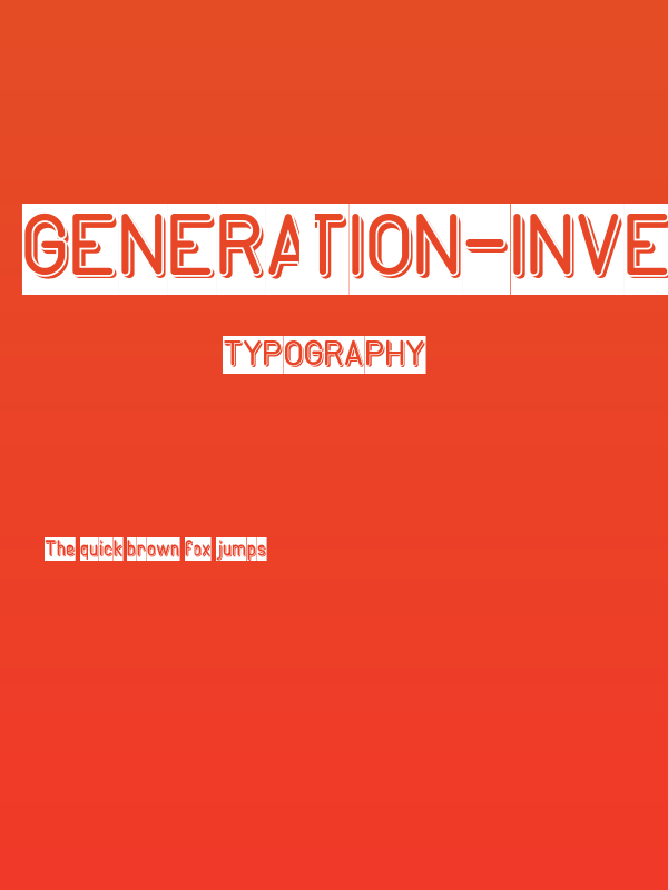 GENERATION-Inverse Poster