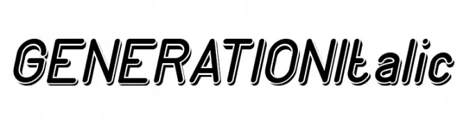 GENERATION Italic  baixar fontes gratis
