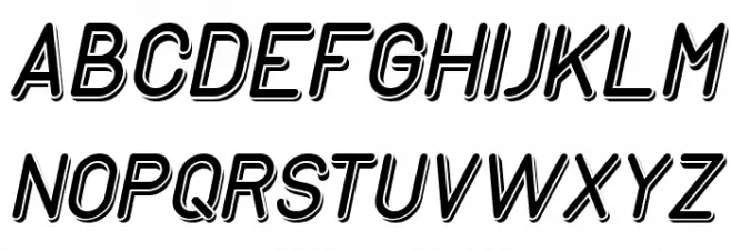 GENERATION Italic Fonte MAIÚSCULAS