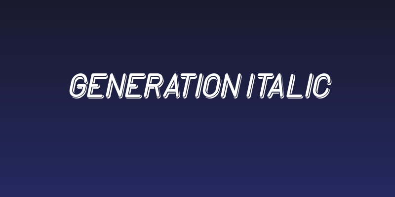 GENERATION Italic Social Header