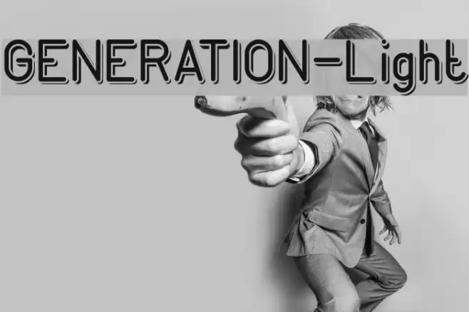 GENERATION-Light Font examples