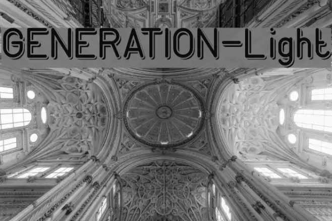 GENERATION-Light Font examples