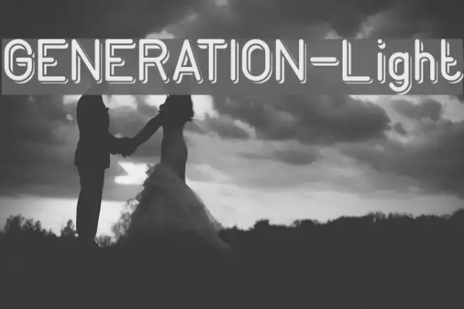 GENERATION-Light Font examples