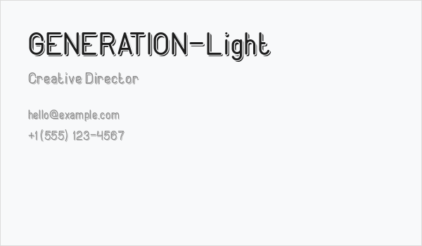 GENERATION-Light Business Card