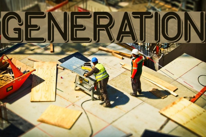 GENERATION Font examples