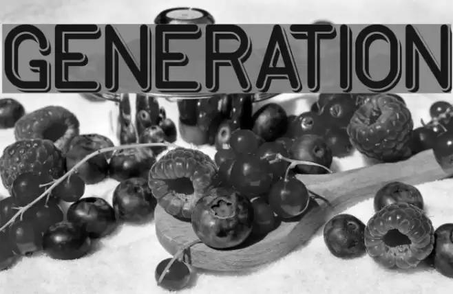 GENERATION Font examples