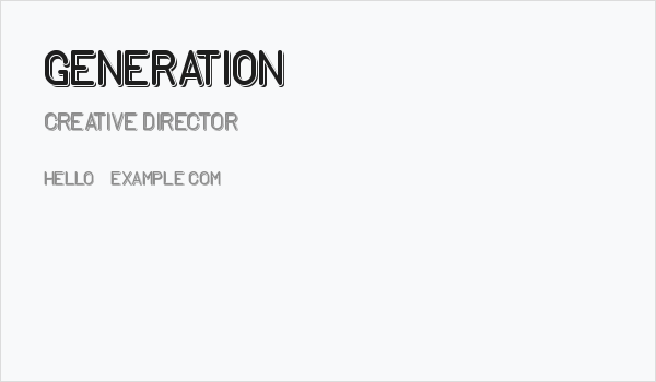 GENERATION Business Card