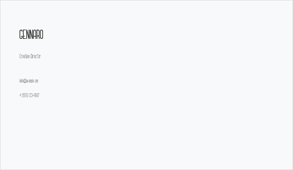 GENNARO Business Card