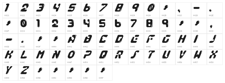 GENOCIDE_RMX Character Map