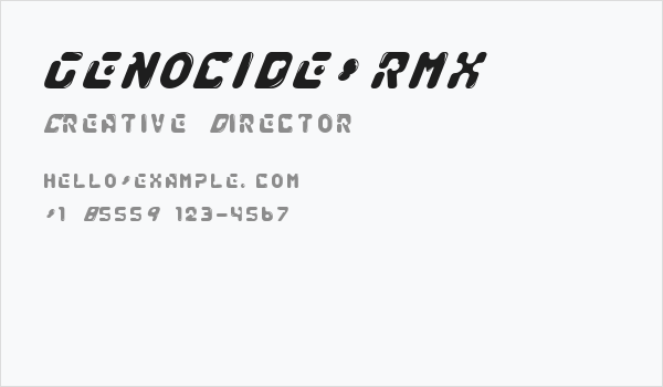 GENOCIDE_RMX Business Card