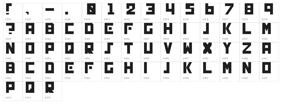 GENOCIDE Character Map