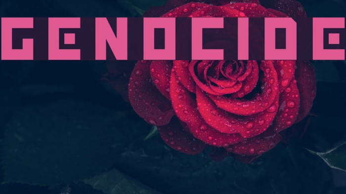 GENOCIDE Font examples