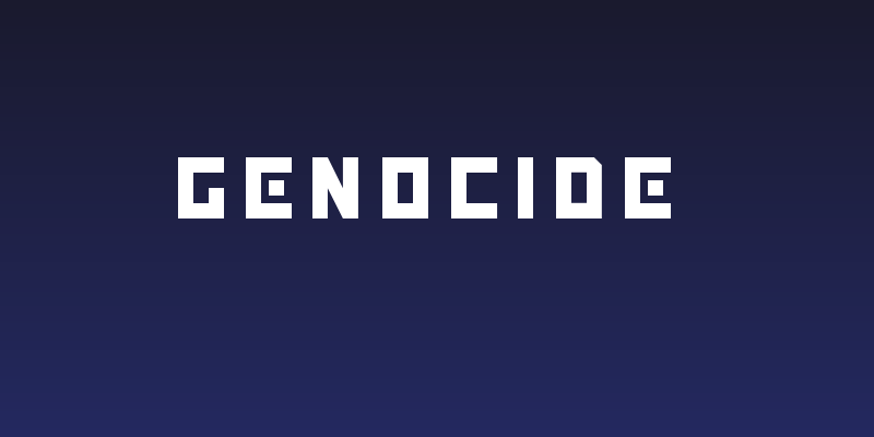 GENOCIDE Social Header