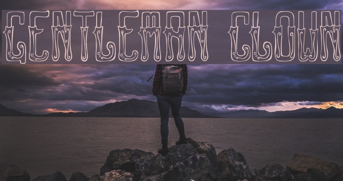 GENTLEMAN CLOWN Font examples