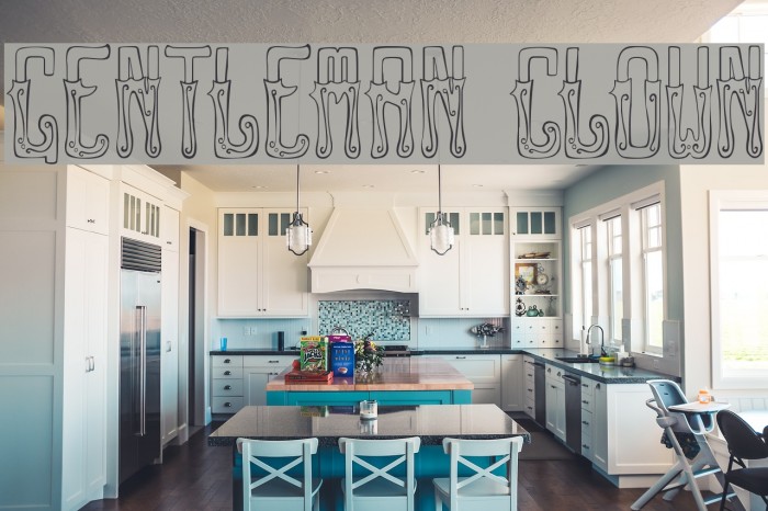 GENTLEMAN CLOWN Font examples