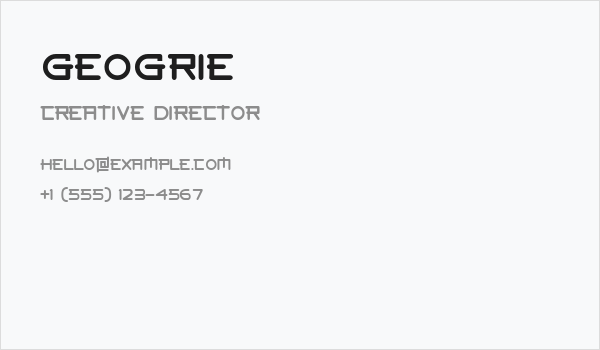 GEOGRIE Business Card